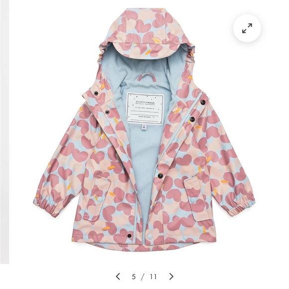 Snapperrock Apple Love Recycled Lined Raincoat - Picture 2 of 16